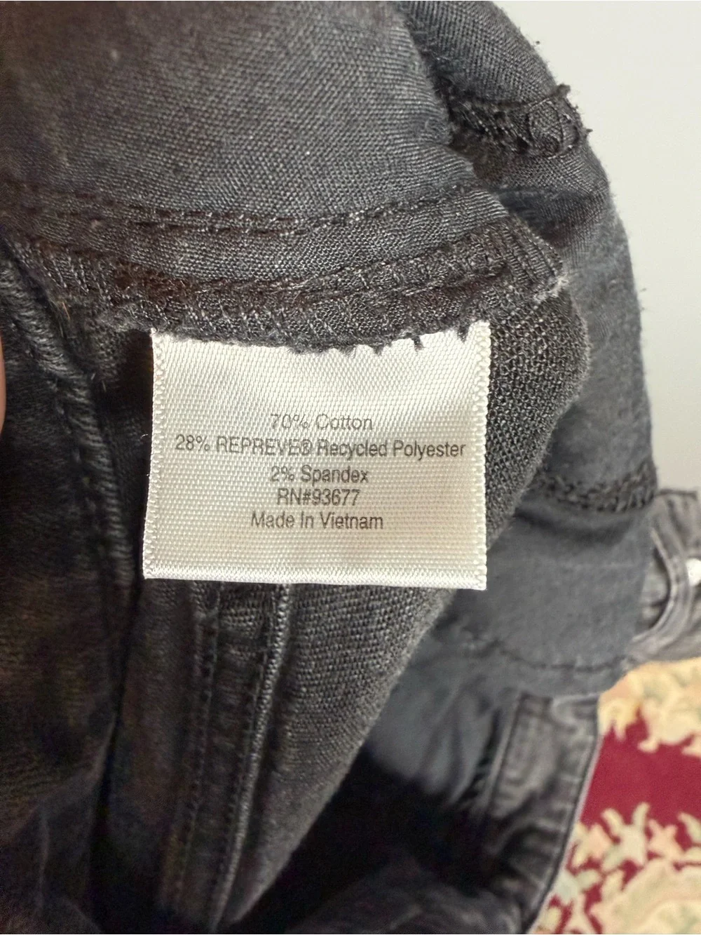 St. John's Bay Faded Black Straight Leg Denim Jeans Womens Sz 8 P Short
